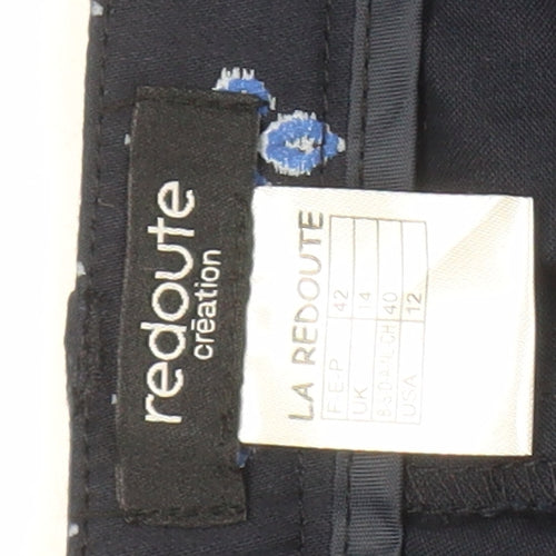La Redoute Women's Blue Geometric Cropped Trousers