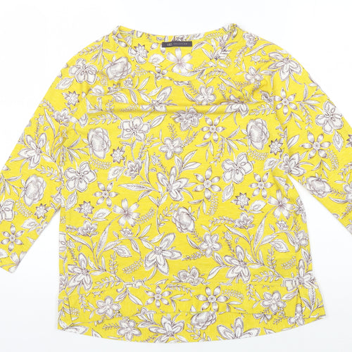 Marks and Spencer Women's Yellow Floral Tunic Size 12