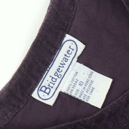 Bridgewater Women's Purple Corduroy Jumper Dress Size 10