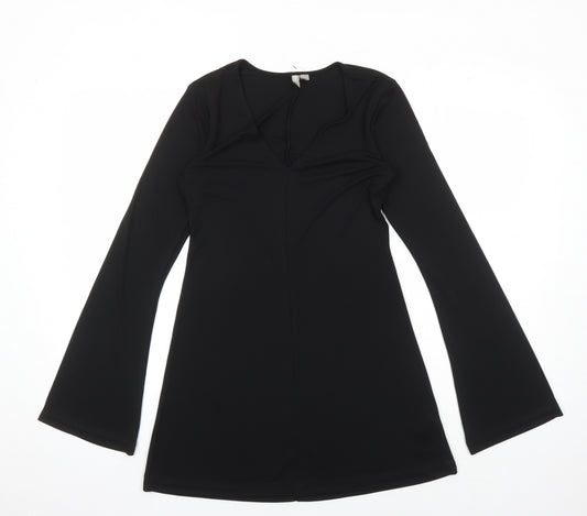 Front view of ASOS Women's Black Shift Dress, size 8