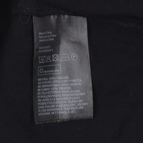 H&M Women's Black Viscose Blouse Size 10