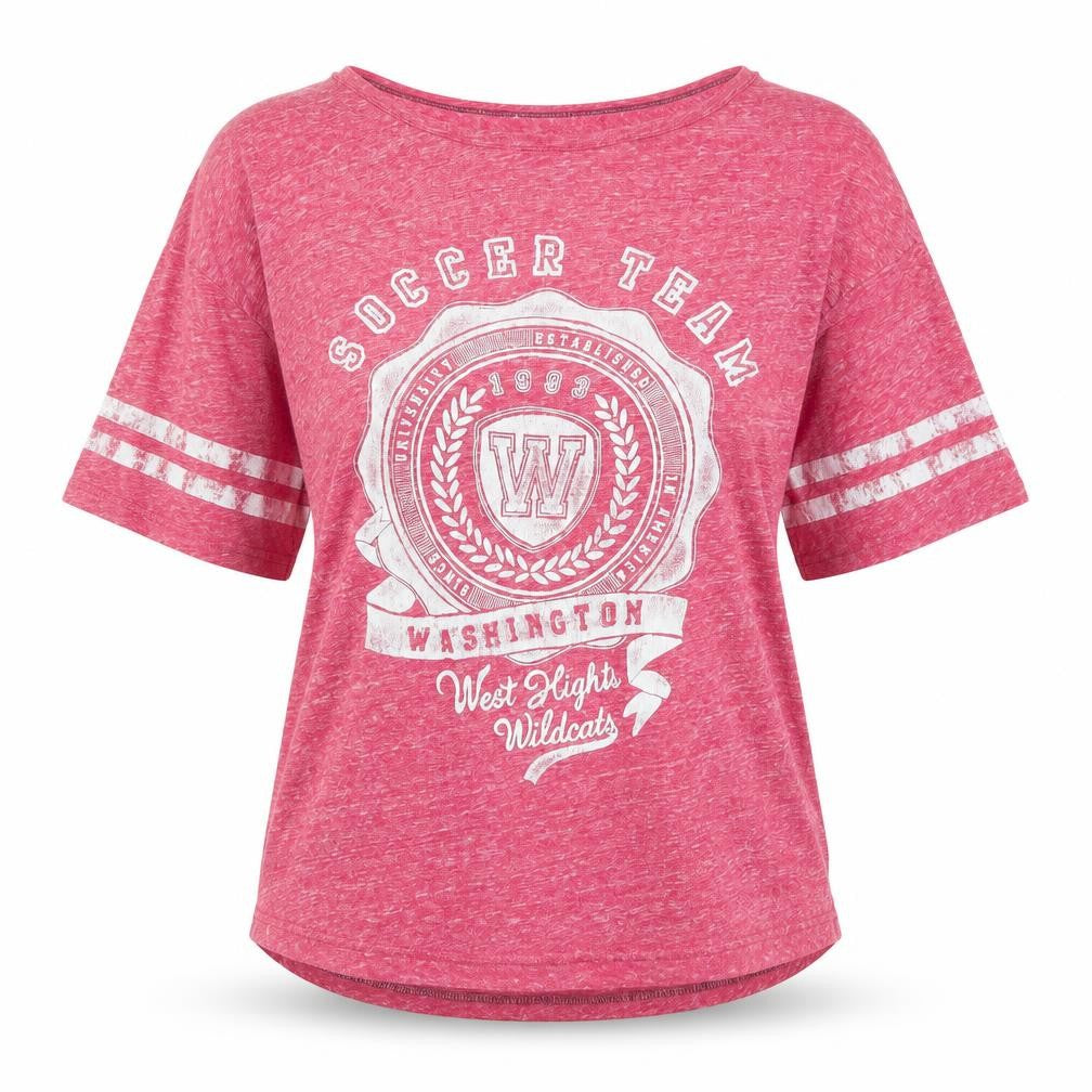 L.O.G.G. Pink Crew Neck T-Shirt M Unisex Casual Sports