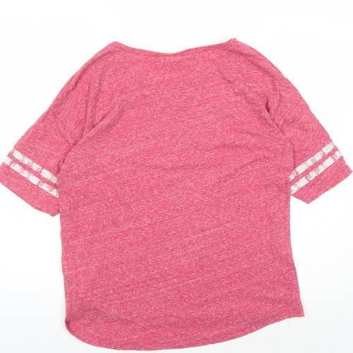 L.O.G.G. Pink Crew Neck T-Shirt M Unisex Casual Sports