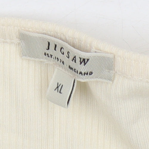 Jigsaw Women's Beige XL Basic T-Shirt