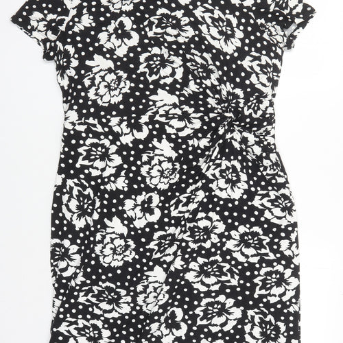 Precis Petite Women's Black Floral Dress, Size 18