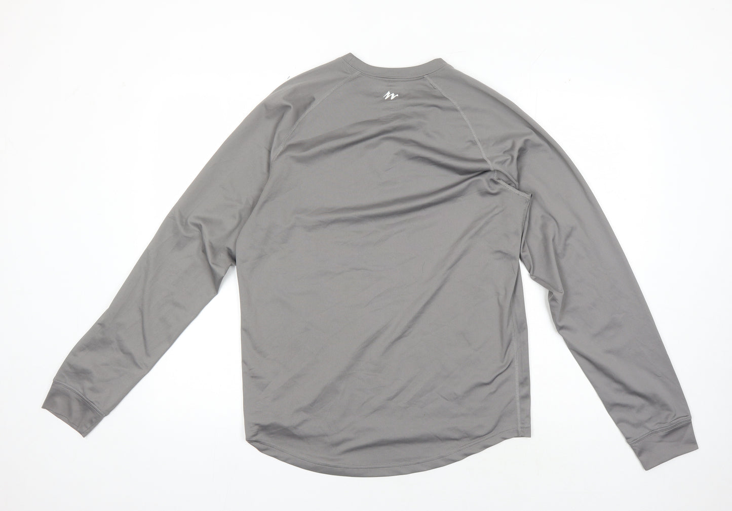 Quechua Men's Grey Medium Hiking Lightweight Long-Sleeve Top