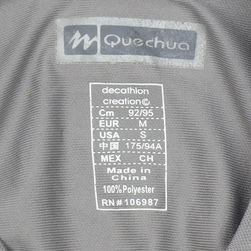 Quechua Men's Grey Medium Hiking Lightweight Long-Sleeve Top