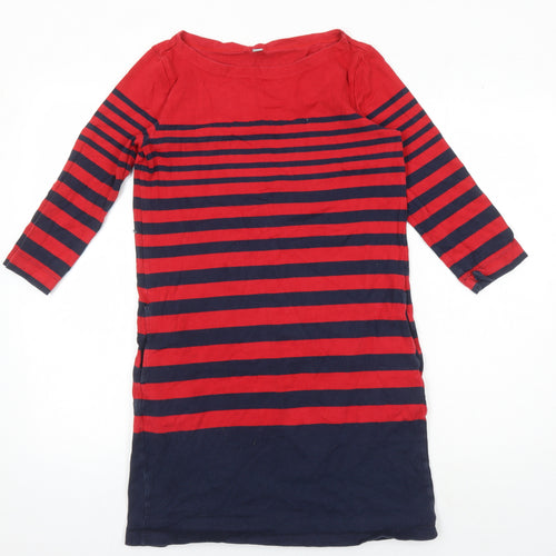 UNIQLO Women's Red & Blue Striped Shift Dress S