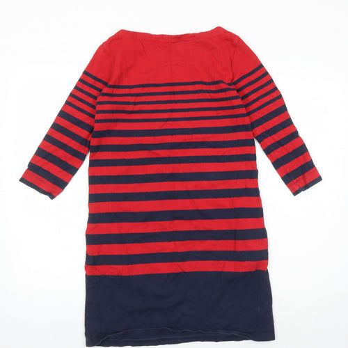 UNIQLO Women's Red & Blue Striped Shift Dress S