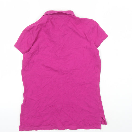 Tommy Hilfiger Women's Pink Polo Shirt - Size S