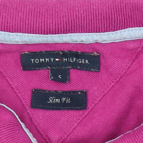 Tommy Hilfiger Women's Pink Polo Shirt - Size S