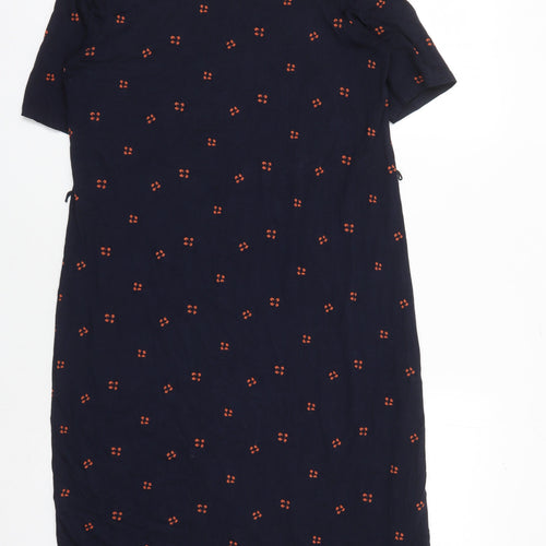 Hobbs Women Blue Boat Neck Shift Dress Size 12