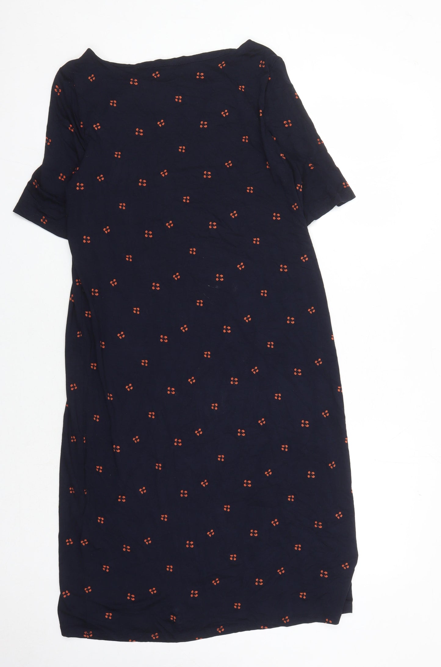 Hobbs Women Blue Boat Neck Shift Dress Size 12