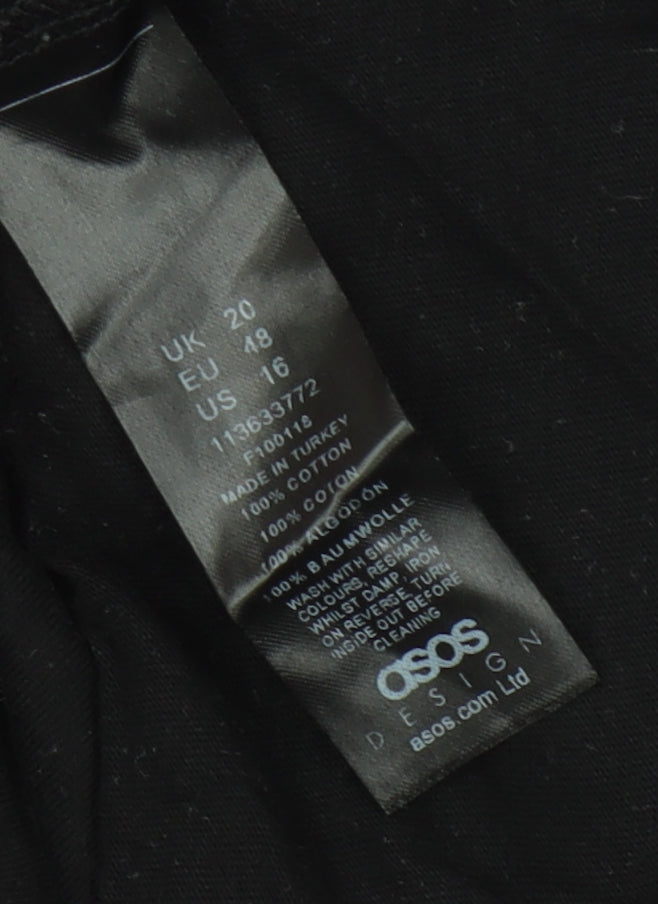 ASOS DESIGN Women's Black T-Shirt UK 20 Plus Basic