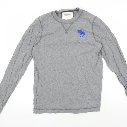 Abercrombie & Fitch Men's Grey Pullover Sweatshirt Size M