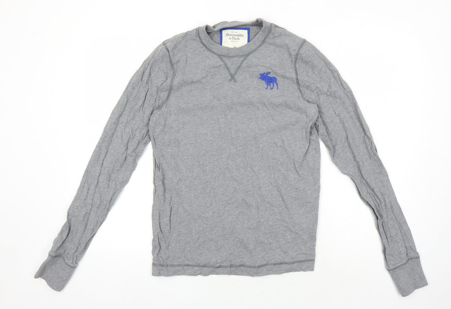 Abercrombie & Fitch Men's Grey Pullover Sweatshirt Size M
