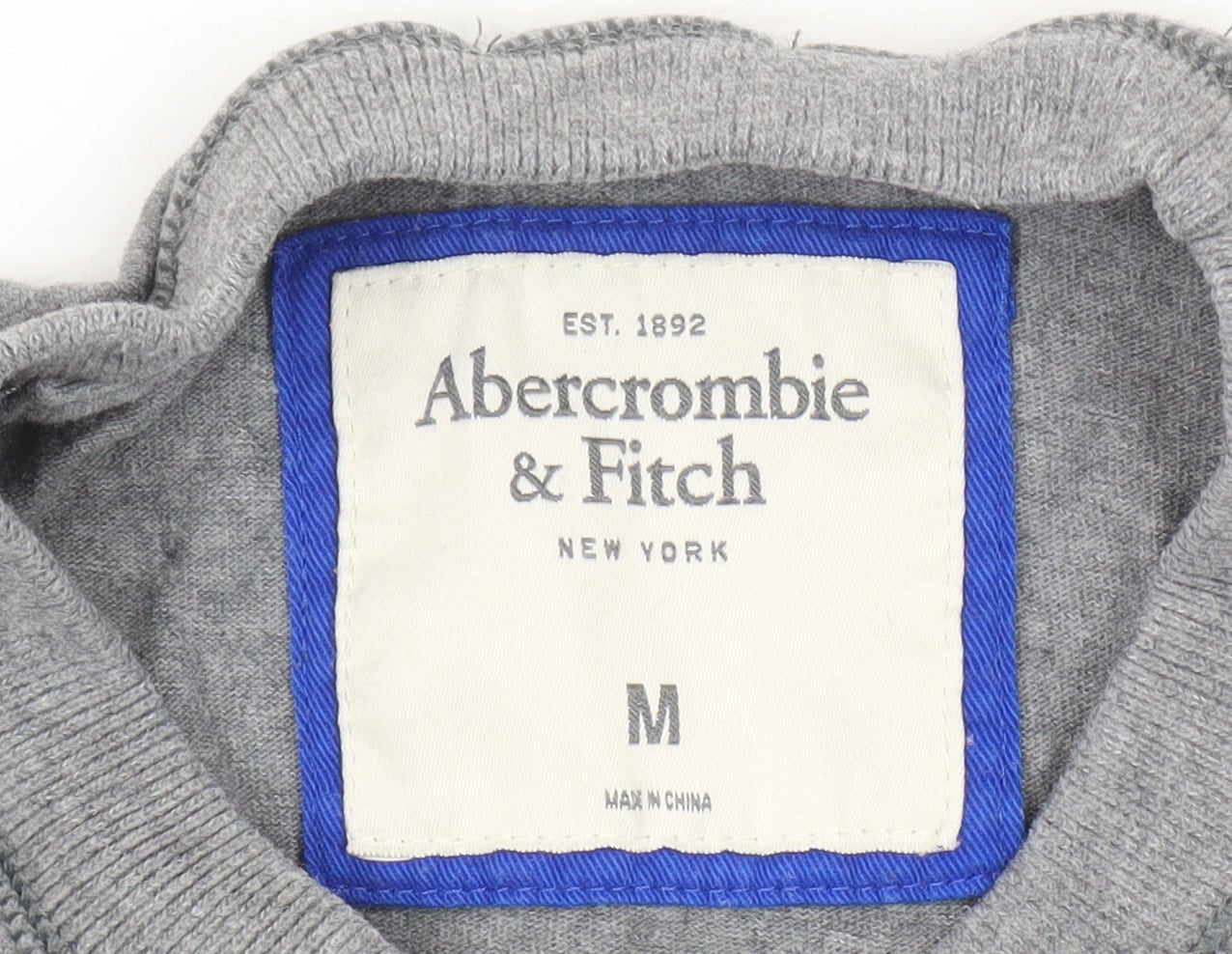 Abercrombie & Fitch Men's Grey Pullover Sweatshirt Size M