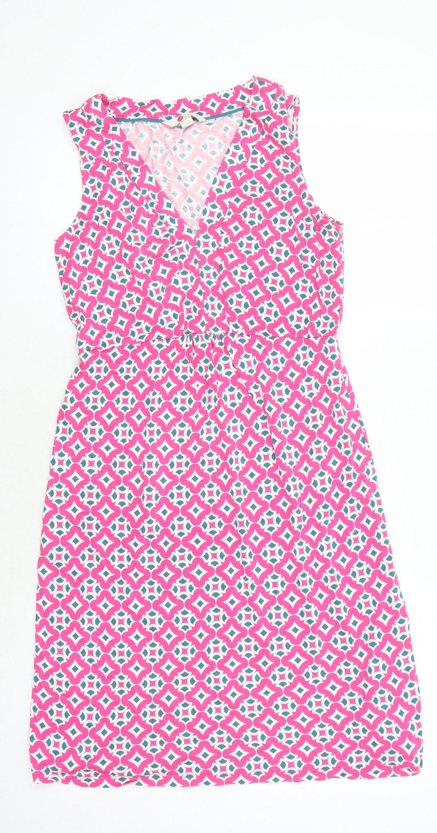 Boden Women's Pink Geometric Wrap Dress Size 10