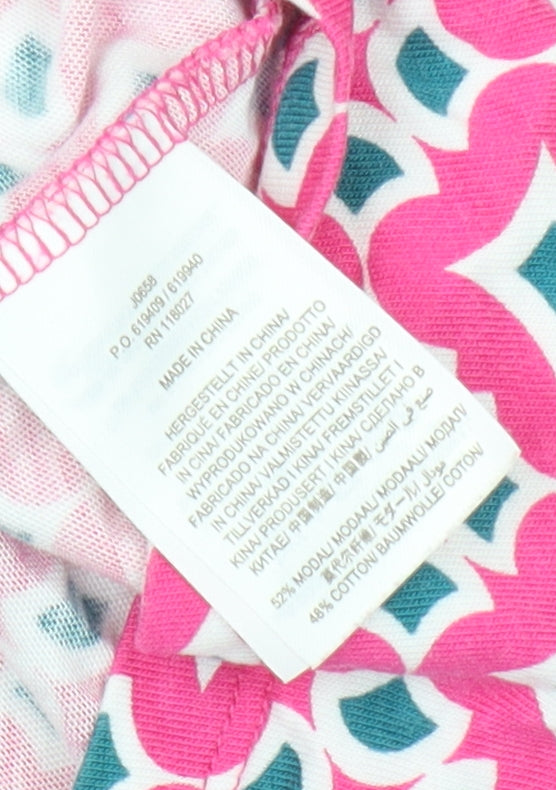 Boden Women's Pink Geometric Wrap Dress Size 10
