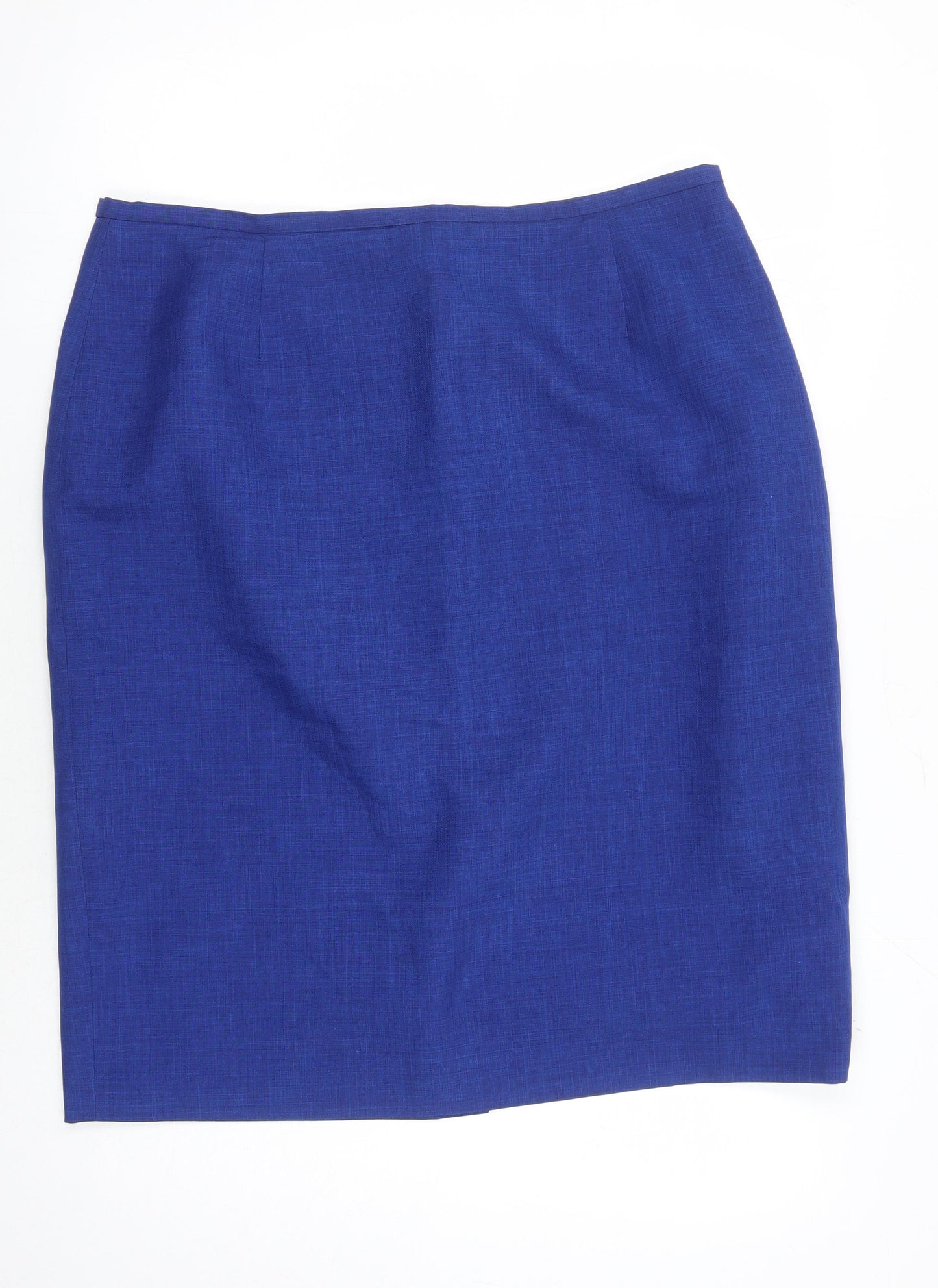 Debenhams Women's Blue Knee Length Pencil Skirt Size 18