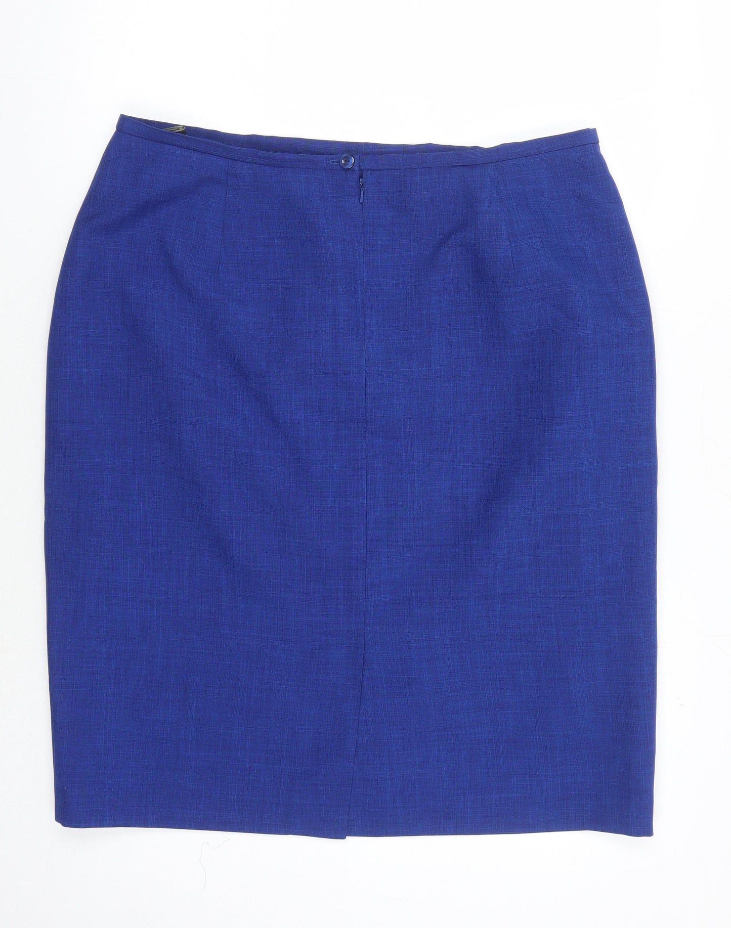 Debenhams Women's Blue Knee Length Pencil Skirt Size 18