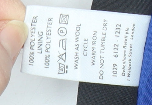 Debenhams Women's Blue Knee Length Pencil Skirt Size 18