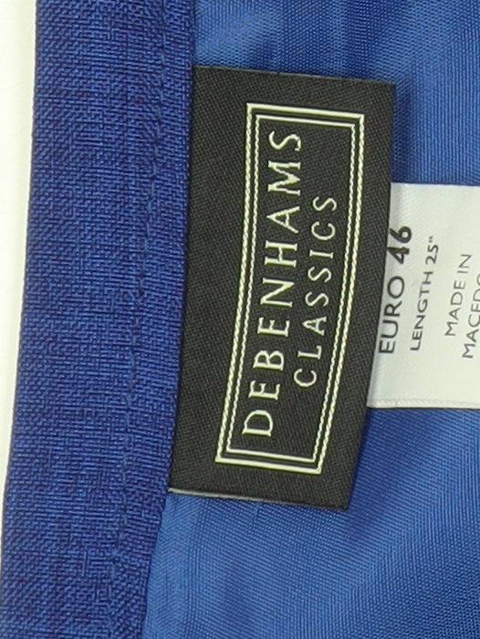 Debenhams Women's Blue Knee Length Pencil Skirt Size 18