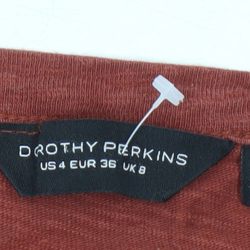 Dorothy Perkins Women's Red Boat Neck Top, Size 8