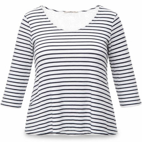 Marks and Spencer Women's Striped 3/4 Sleeve T-Shirt