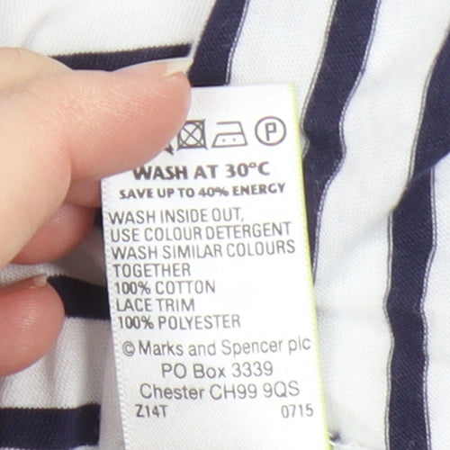 Marks and Spencer Women's Striped 3/4 Sleeve T-Shirt