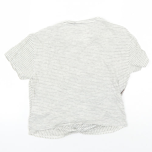 AllSaints Women's White Striped T-Shirt - Size S