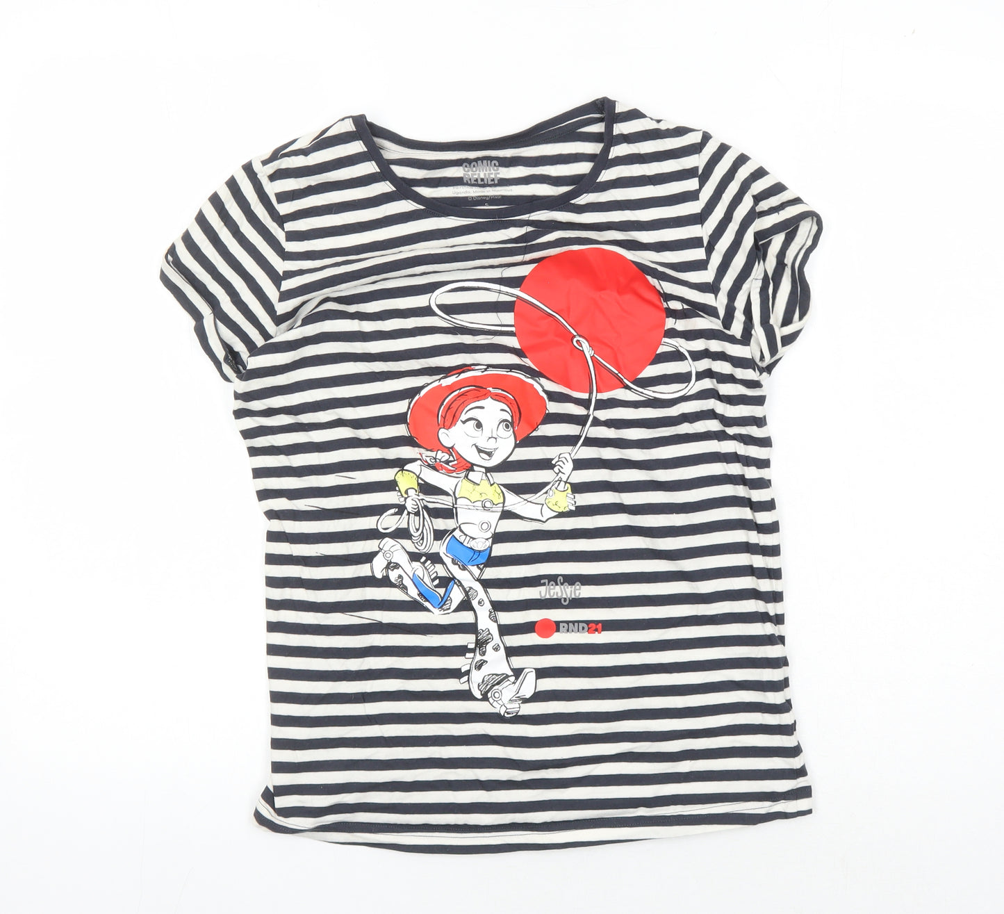 Comic Relief Women's Multicoloured Stripe T-Shirt S