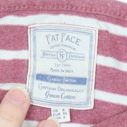 Fat Face Women's Red Striped Long Sleeve T-Shirt