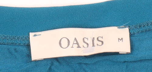 Oasis Women's Blue Crew Neck T-Shirt Size M