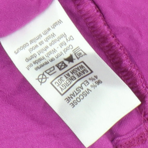 Wallis Women's Purple T-Shirt, Size 14, Casual Scoop Neck