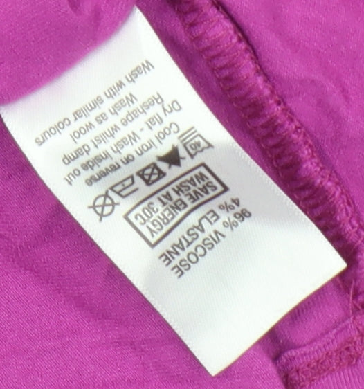 Wallis Women's Purple T-Shirt, Size 14, Casual Scoop Neck