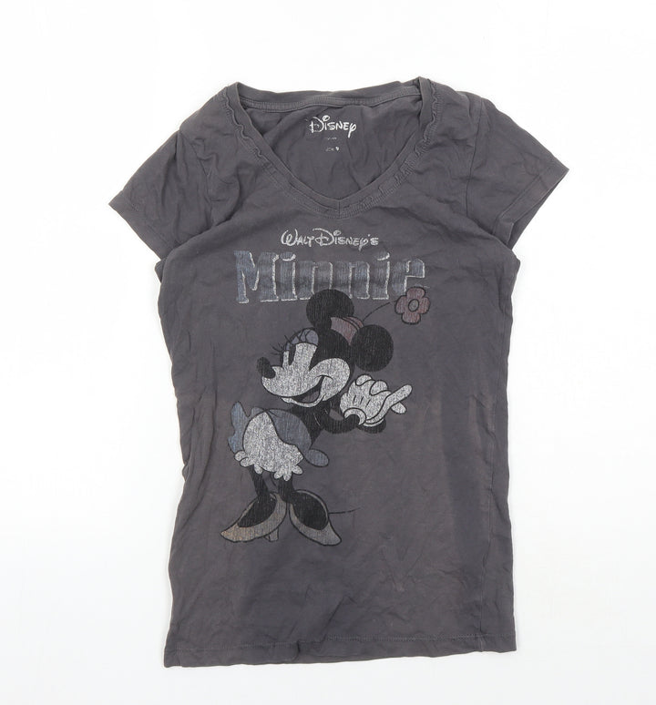 Disney Women's Black Minnie Mouse T-Shirt, Size S
