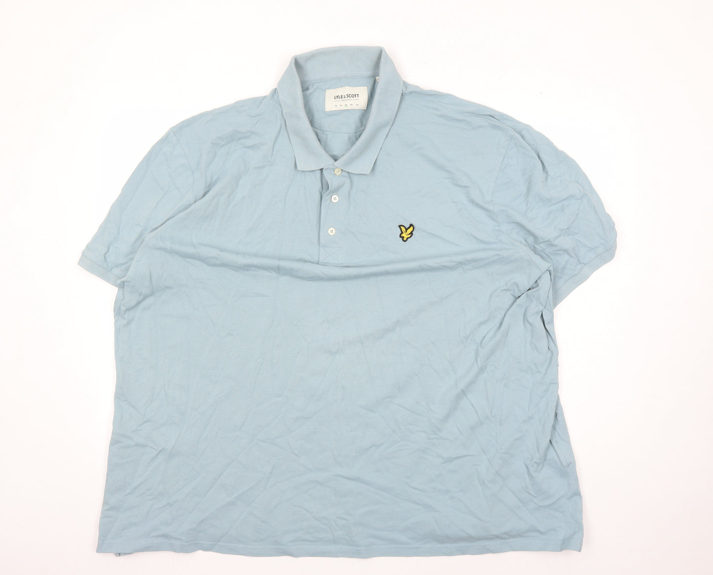 Lyle & Scott Men's 3XL Blue Organic Cotton Polo