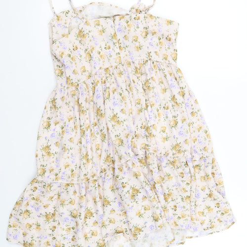 Boohoo Women's Floral Slip Dress UK 8 Multicoloured