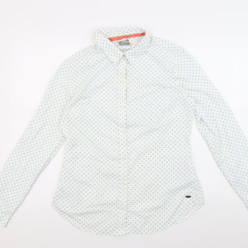 Trespass Women's White Geometric Button-Up Shirt S