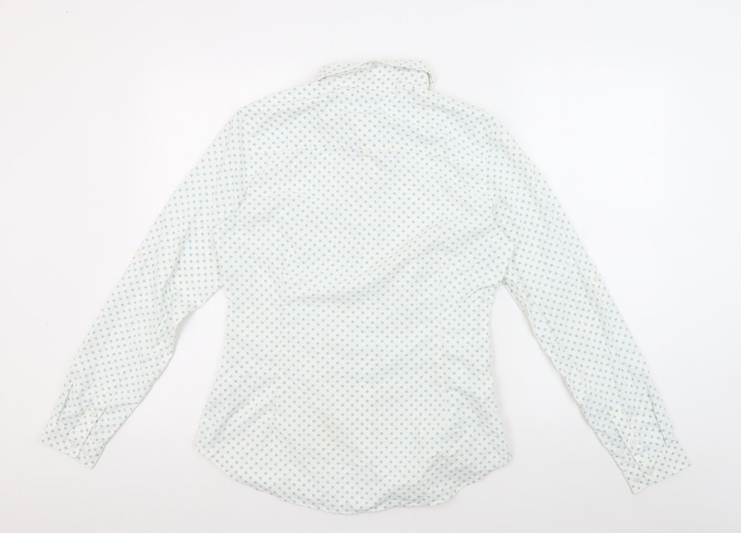 Trespass Women's White Geometric Button-Up Shirt S