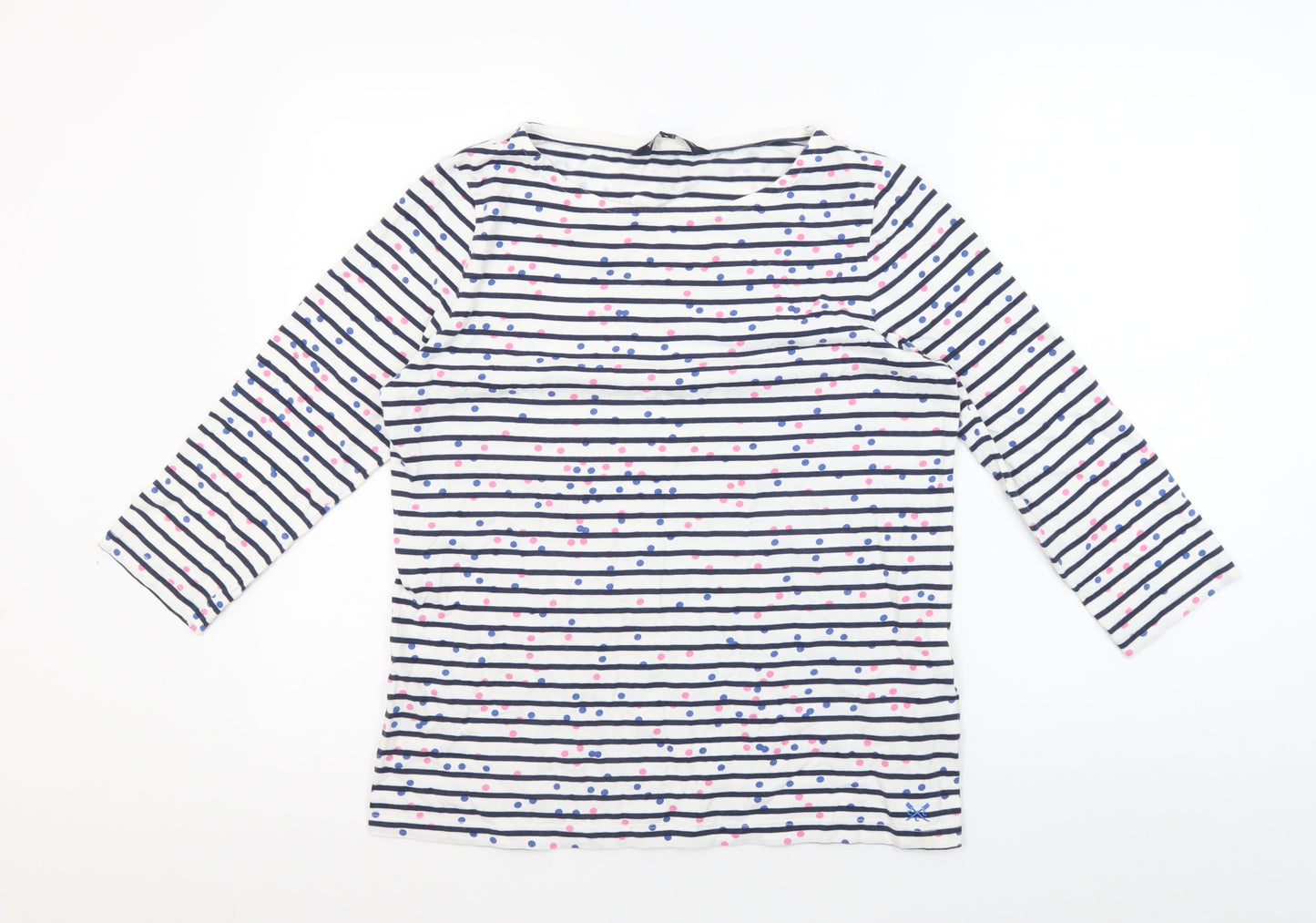 Crew Clothing Women's Multicoloured Striped T-Shirt, Size 14