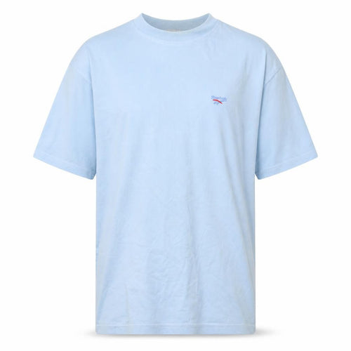 Reebok Men's Blue T-Shirt, Size L, Crew Neck, Cotton
