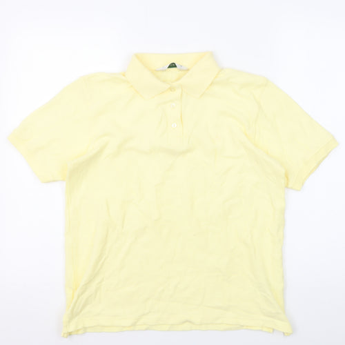 Jumper Men's Yellow S Polo Shirt with Collared Neck