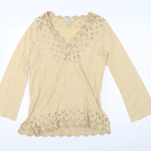 Banana Republic Women's Beige Tunic Blouse, Size S