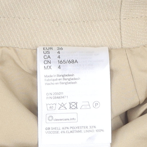 H&M Women's Beige Pencil Skirt Size 8