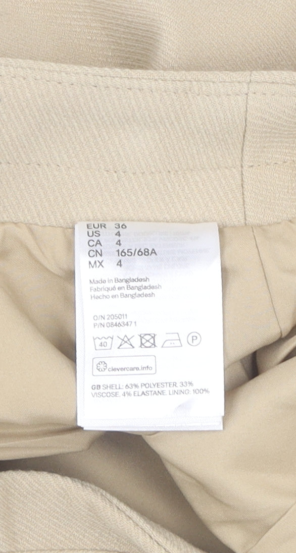 H&M Women's Beige Pencil Skirt Size 8