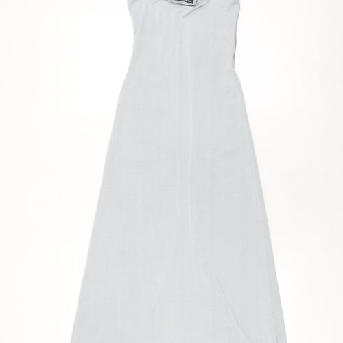 Warehouse Women's Grey Midi Slip Dress - Size 6