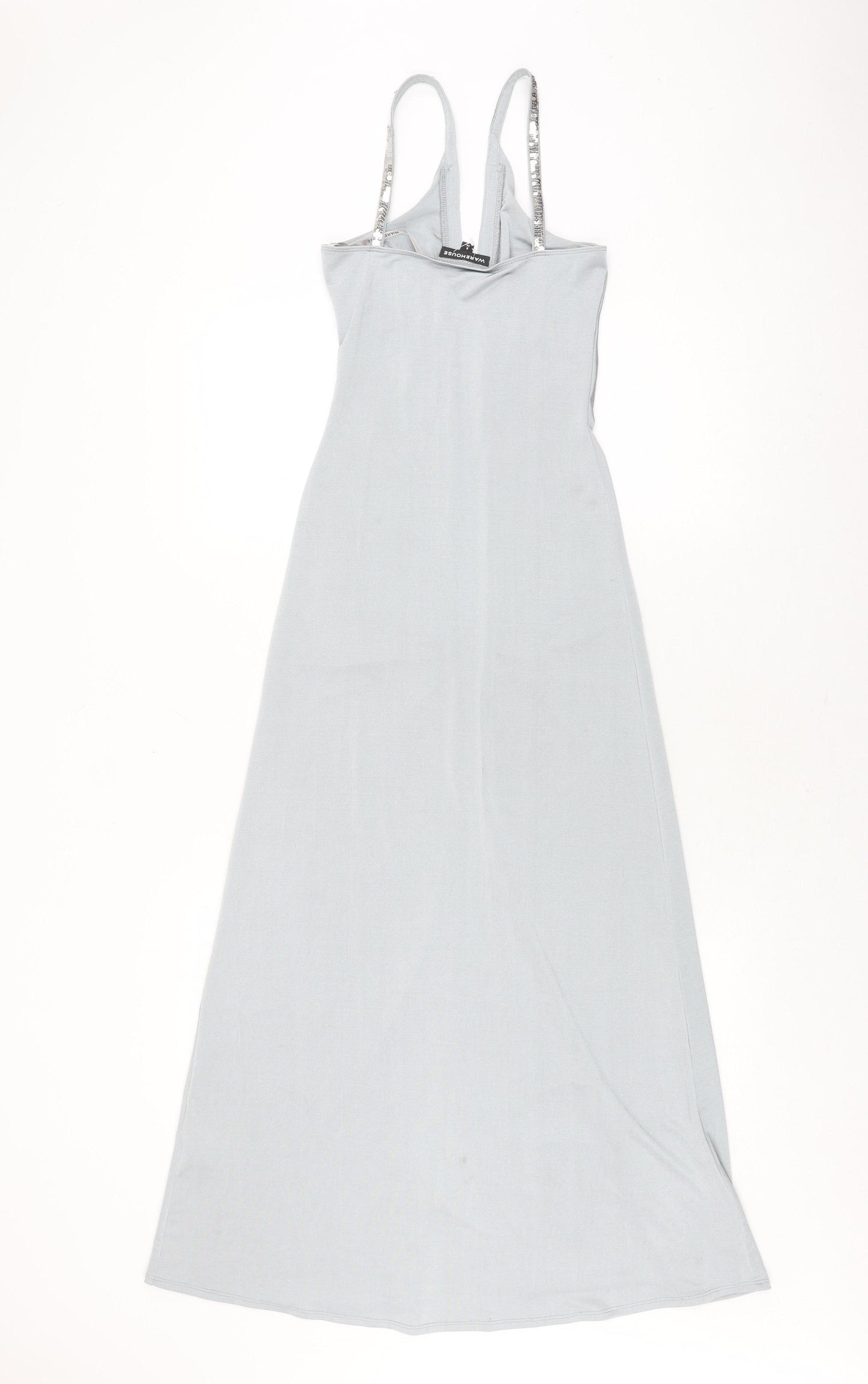 Warehouse Women's Grey Midi Slip Dress - Size 6