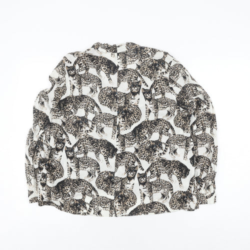 H&M Women's Animal Print Blouse, Size 14